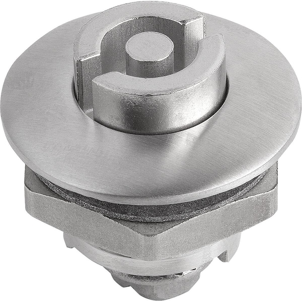 Quarter-Turn Lock Small Version, D=32, H=18, Stainless Steel 1.4404, Comp:Stainless Steel